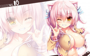 Картинка аниме unknown +другое фон грудь девушка взгляд