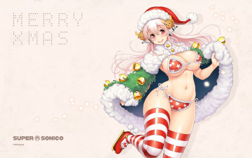 Картинка super+sonico аниме фон взгляд колокольчики девушка