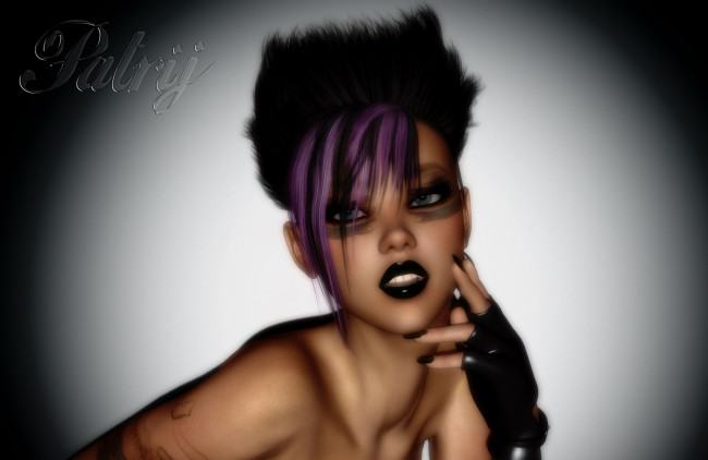 Обои картинки фото 3д графика, портрет , portraits, фон, взгляд, девушка