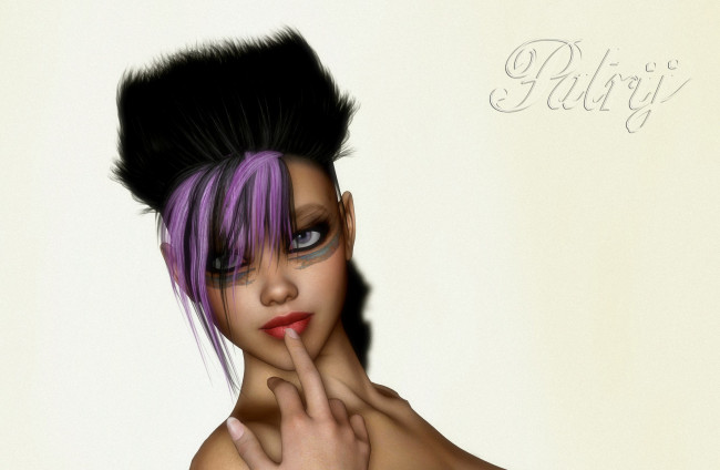 Обои картинки фото 3д графика, портрет , portraits, фон, взгляд, девушка