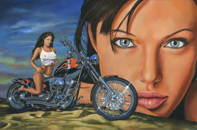 Обои картинки фото angelina jolie, рисованное, люди