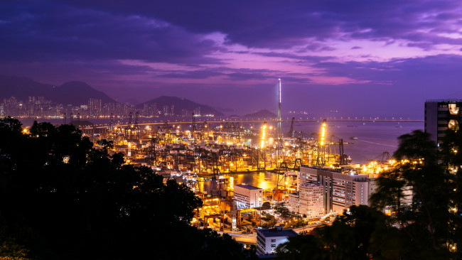 Обои картинки фото города, - огни ночного города, простор