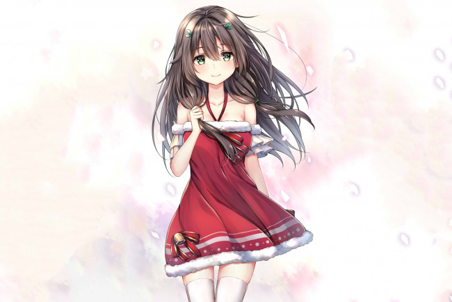 Обои картинки фото аниме, unknown,  другое , фон, взгляд, девушка