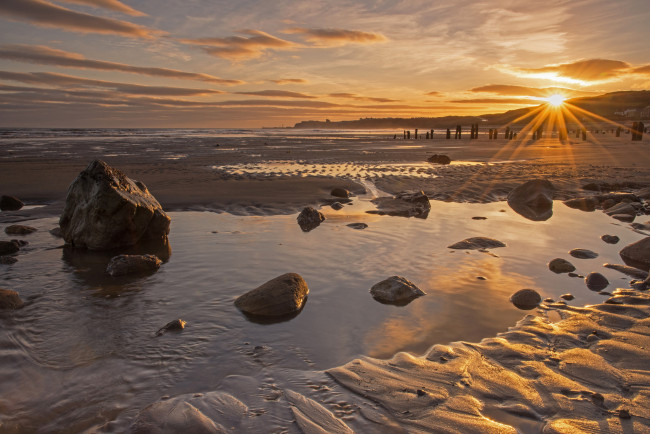 Обои картинки фото природа, восходы, закаты, простор