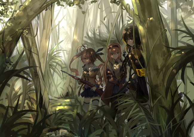 Обои картинки фото аниме, girls frontline, девушки