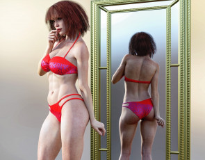 Картинка 3д+графика люди+ people девушка фон взгляд