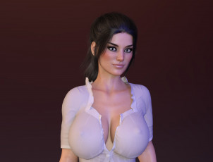 Картинка 3д+графика люди+ people фон взгляд девушка