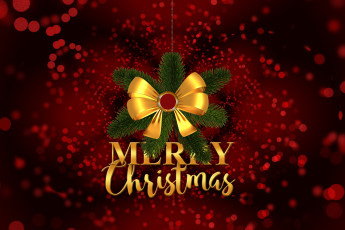 Картинка праздничные векторная+графика+ новый+год ветки бантик фон