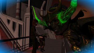 Картинка 3д+графика существа+ creatures фон демон