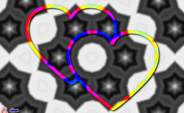 Картинка 3д+графика романтика+ romantics фракталы звездочки любовь сердечки