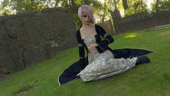 Обои картинки фото 3д графика, люди , people, фон, взгляд, девушка