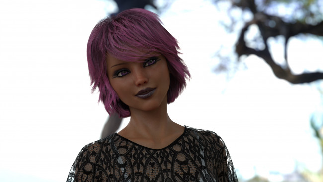 Обои картинки фото 3д графика, портрет , portraits, девушка, взгляд, фон