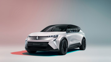 Картинка автомобили renault scenic vision 2022 белый кроссовер рено студия