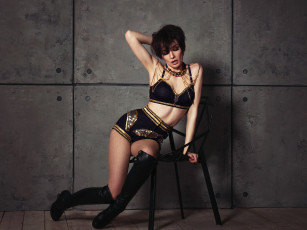 Картинка девушка+-+girl девушки -+брюнетки +шатенки девушка женщина брюнетка темноволосая сексуальная модель звезда позирует разная обувь верхняя стильная одежда нижнее эротическое бельё трусы лифчик колготки чулки аксессуары макияж и множество элементов на фотографии