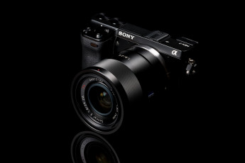 Картинка бренды sony фотоаппарат черный фон объектив nex-7