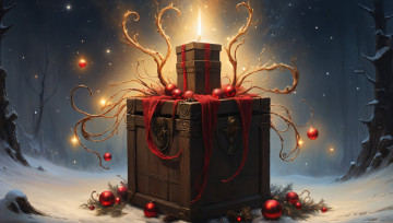 Картинка праздничные подарки+и+коробочки нейросети графика нейроарт ai art нейронные сети рисунки нейро искусство