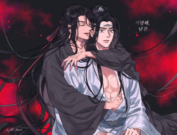 Обои картинки фото аниме, mo dao zu shi, лань, ванцзи, вэй, усянь