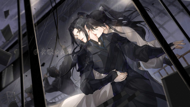 Обои картинки фото аниме, sha po lang, персонажи, окно