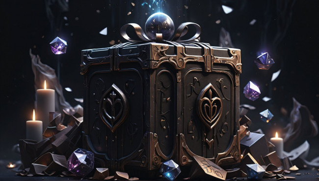 Обои картинки фото праздничные, подарки и коробочки, нейросети, графика, нейроарт, ai, art, нейронные, сети, рисунки, нейро, искусство