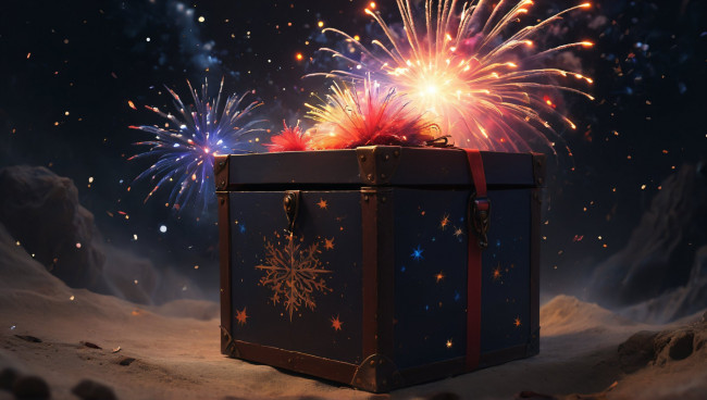 Обои картинки фото праздничные, подарки и коробочки, нейросети, графика, нейроарт, ai, art, нейронные, сети, рисунки, нейро, искусство