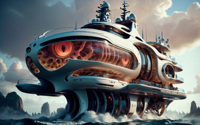 Обои картинки фото фэнтези, транспортные средства, нейросети, графика, нейроарт, ai, art, нейронные, сети, рисунки, нейро, искусство