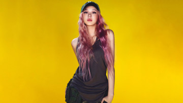 обоя музыка, - k-pop, giselle, aespa, kрoр, жeлтый, фон, певица