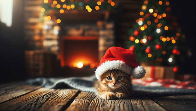 Обои картинки фото 3д графика, праздники , holidays, кот, кошка