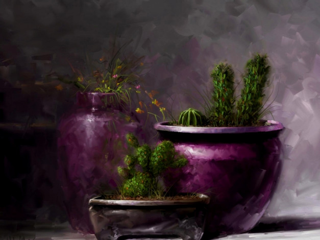 Обои картинки фото рисованные, цветы