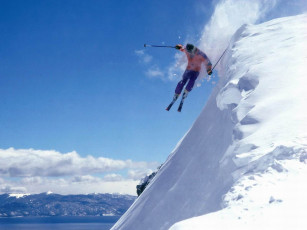 Картинка side drop alpine meadows lake tahoe california спорт лыжный