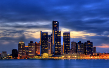 Картинка города огни ночного