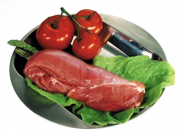 Обои картинки фото еда, мясные, блюда, томаты, помидоры