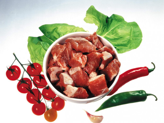 Обои картинки фото еда, мясные, блюда, томаты, помидоры