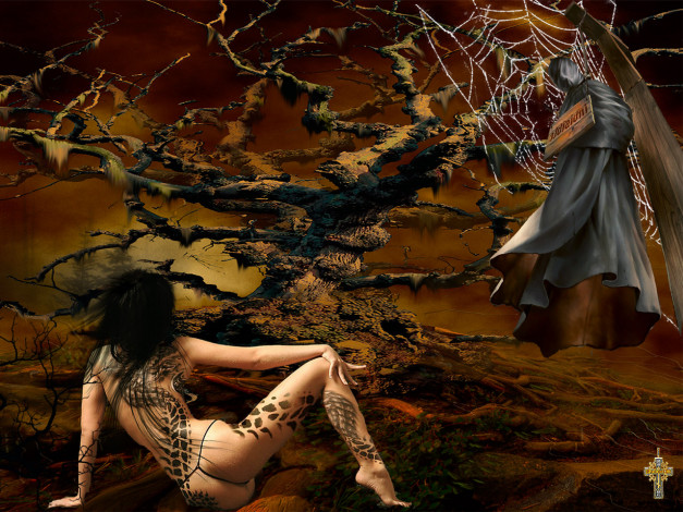 Обои картинки фото мраЧнаЯ, фэнтези, красавицы, чудовища