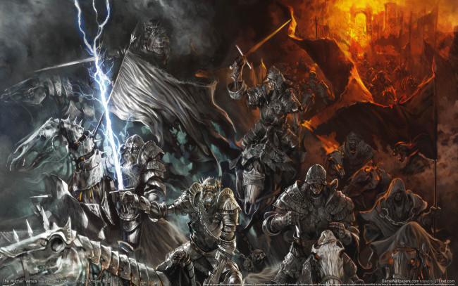 Обои картинки фото the, witcher, versus, видео, игры