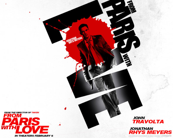 Обои картинки фото from, paris, with, love, кино, фильмы