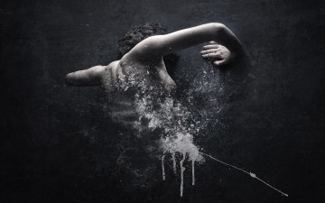 Картинка разное компьютерный дизайн тёмный девушка брызги фон