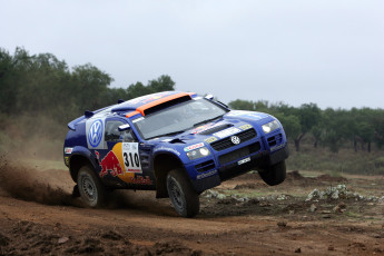 Картинка спорт авторалли volkswagen dakar rally синий гонка touareg