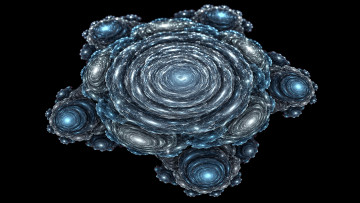 Картинка 3д графика fractal фракталы узор линии изгибы цвета фон