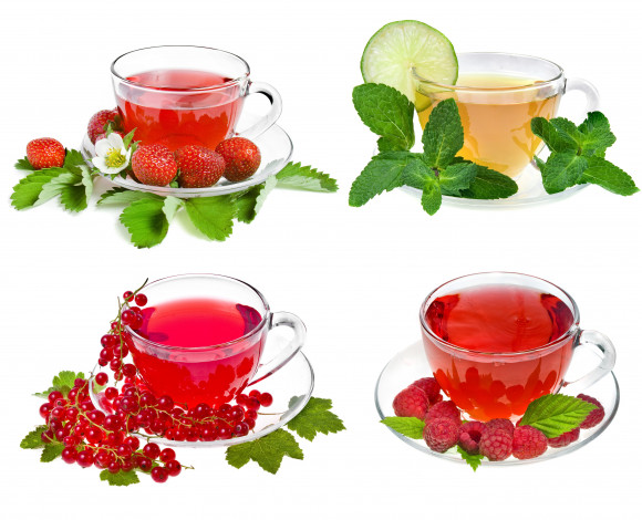 Обои картинки фото еда, напитки, Чай, чай, с, ягодами