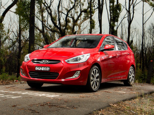 Картинка автомобили hyundai rb 2013 красный accent sr