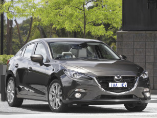 обоя автомобили, mazda, 2013, bm, sedan, au-spec, mazda3, темный