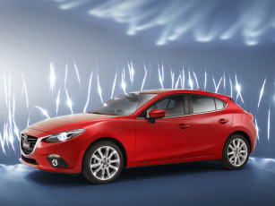 обоя автомобили, mazda, au-spec, hatchback, mazda3, красный, 2013, bm