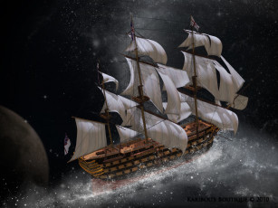 Картинка корабли 3d брызги парусник