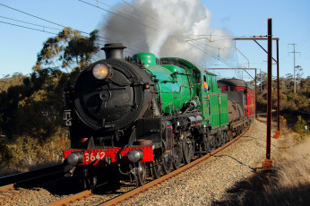 Картинка техника паровозы железная дорога рельсы паровоз состав