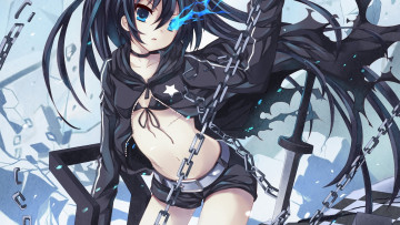 Картинка аниме black+rock+shooter катана меч курой девушка black rock shooter мато