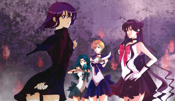 Картинка аниме sailor+moon pluton neptun saturn uran