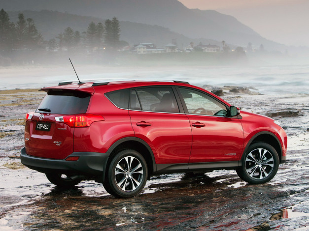 Обои картинки фото автомобили, toyota, красный, au-spec, rav4