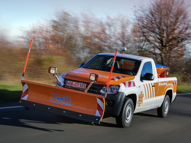 Обои картинки фото автомобили, volkswagen, road, cab, single, amarok, 2013, service