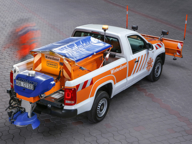 Обои картинки фото автомобили, volkswagen, service, road, cab, single, amarok, 2013