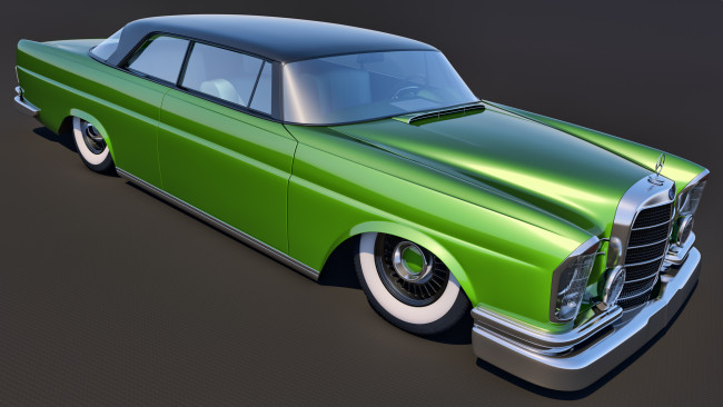 Обои картинки фото автомобили, 3д, 1961, mercedes, benz, 300se